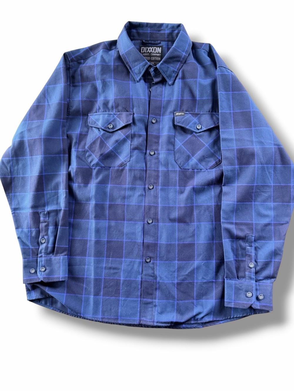 Dixxon Flannel Company Snap On Blue Plaid Button Front Shirt Size 3X